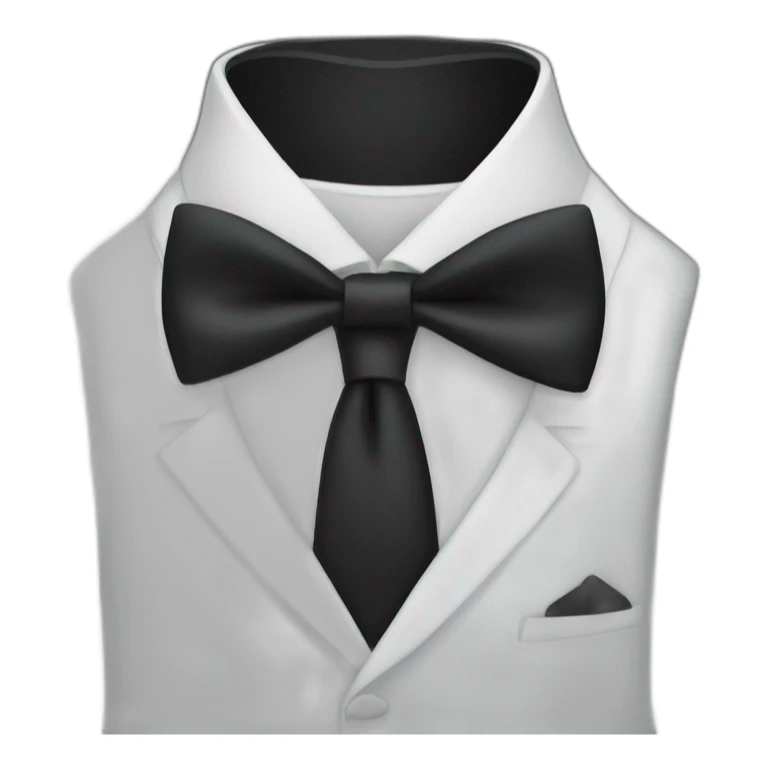 white tie and top of black suit sticker