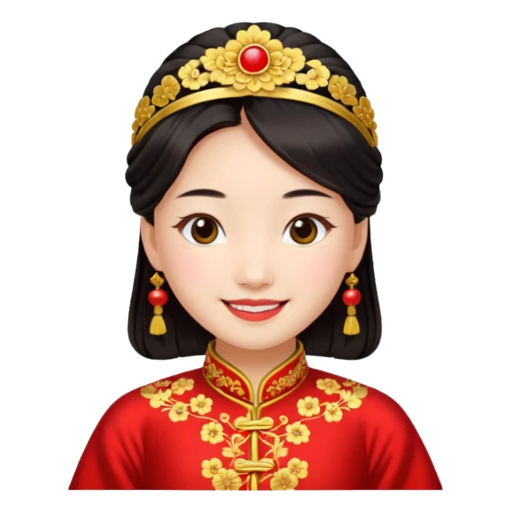 chinese girl in traditional costume sticker