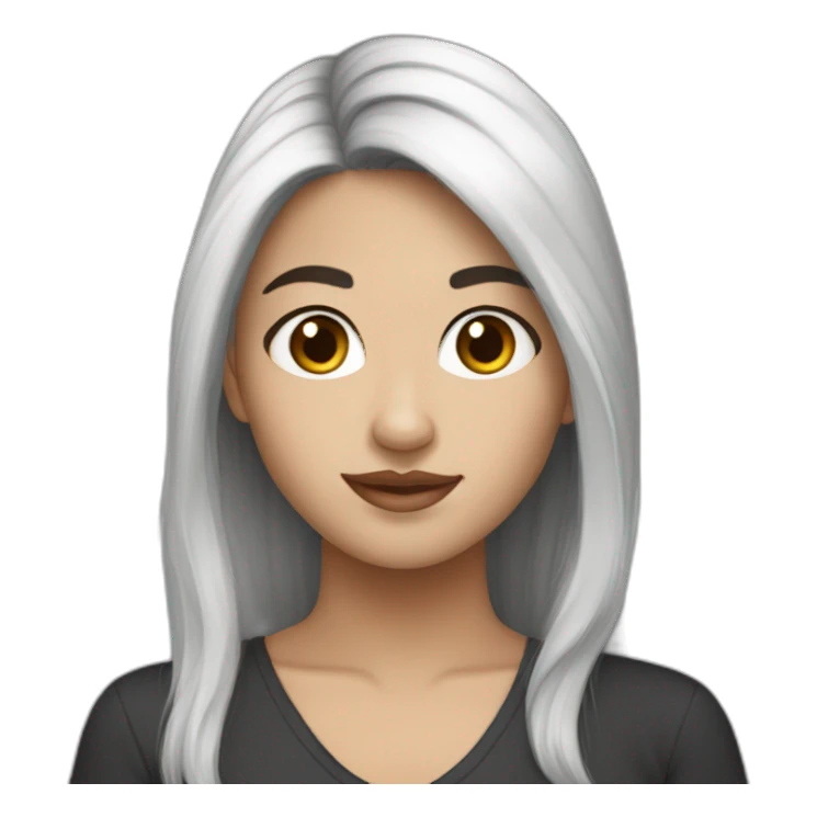 white skin tone black hair Nepali girl sticker