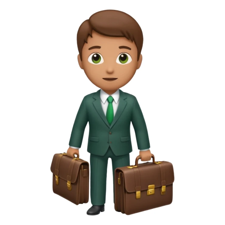 WhatsApp emoji for SBR SDN BHD combining 'SBR' initials with subtle business icon like briefcase or handshake, WhatsApp green tones, clean, modern, easy to identify sticker