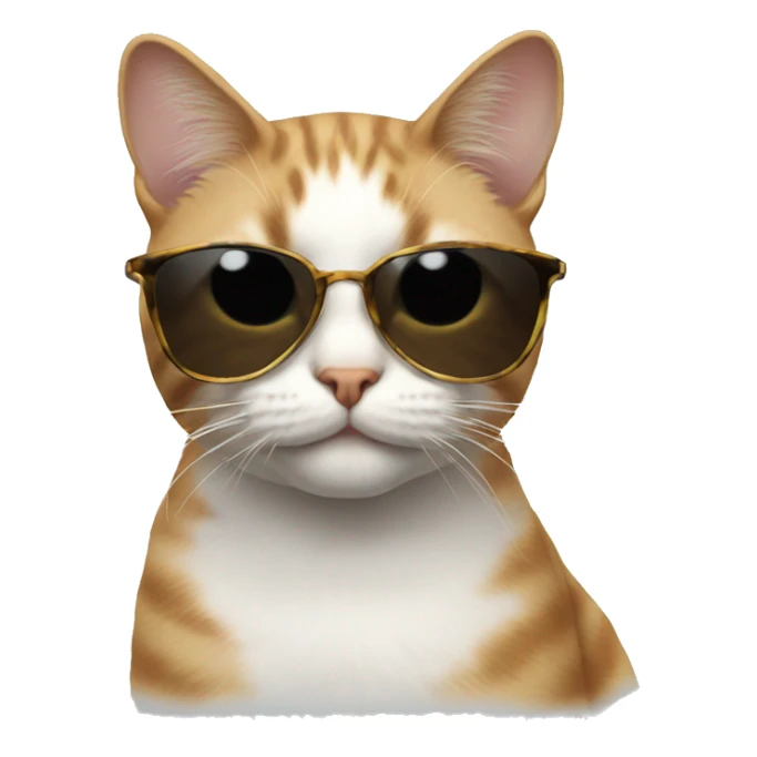 Cat with sunglasses sticker