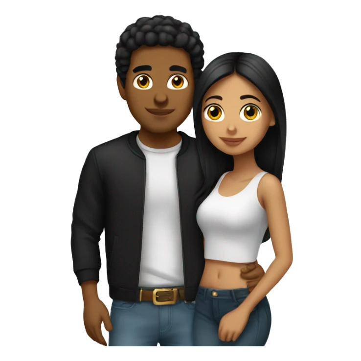 Mexican girl with Dominican boyfriend sticker