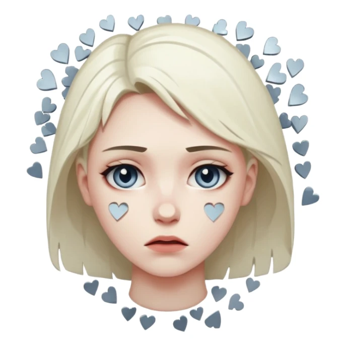"Realistic HD broken heart, shattered pieces, no money present, empty and dramatic look, clean white background." sticker