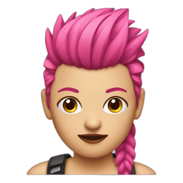 Woman Bruised punk with pink Mohawk sticker