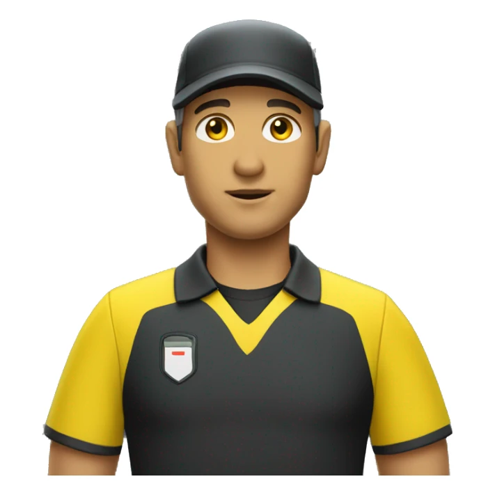 fieldhockey umpire with yello shirt sticker