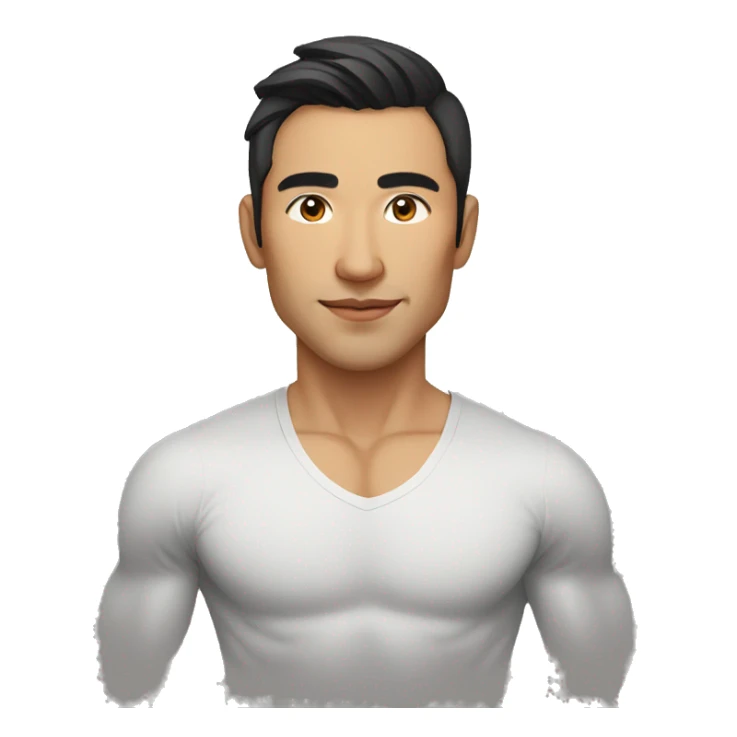 attractive, ripped, stylish central asian man, portrait, nutrionist sticker