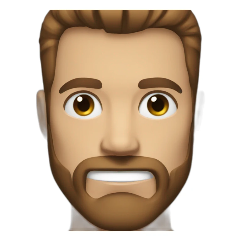 Batman Blue Eyes Brown Beard Muscle sticker