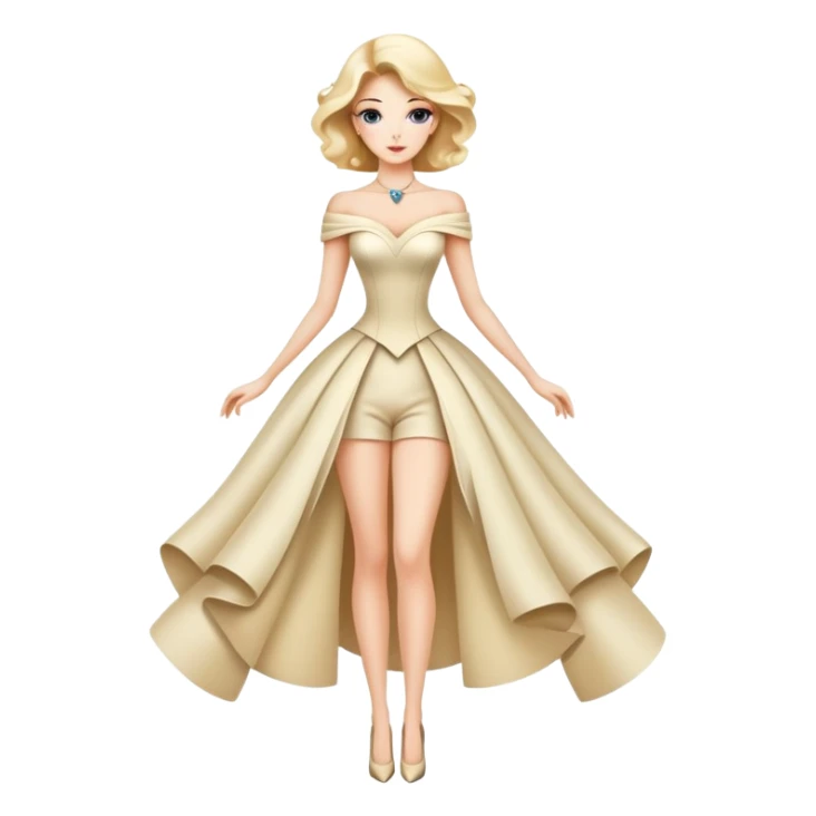 Beautiful elegant Abstract La Creatura Lady full body sticker