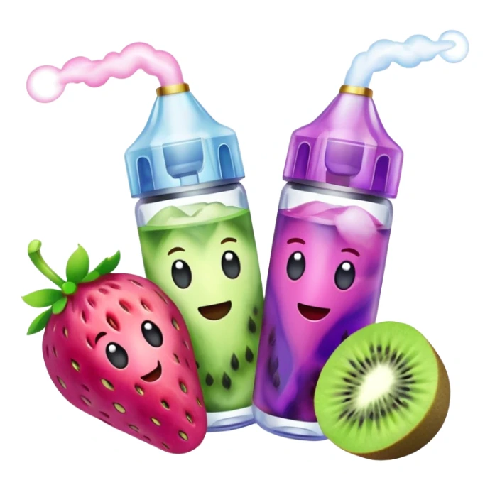 dubbel duo vape, pink, grape ice and strawberry kiwi sticker