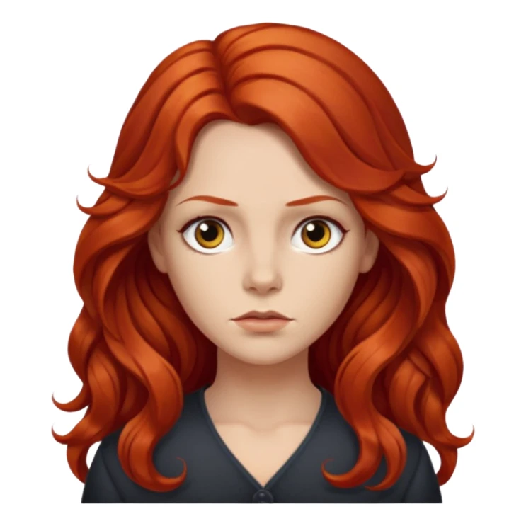 Preta, do cabelo grande ondulado, vermelho, cara de Seria, croped sticker