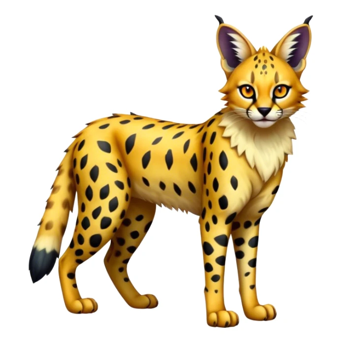 Epic Edgy Colorful Serval-Vernid full body sticker
