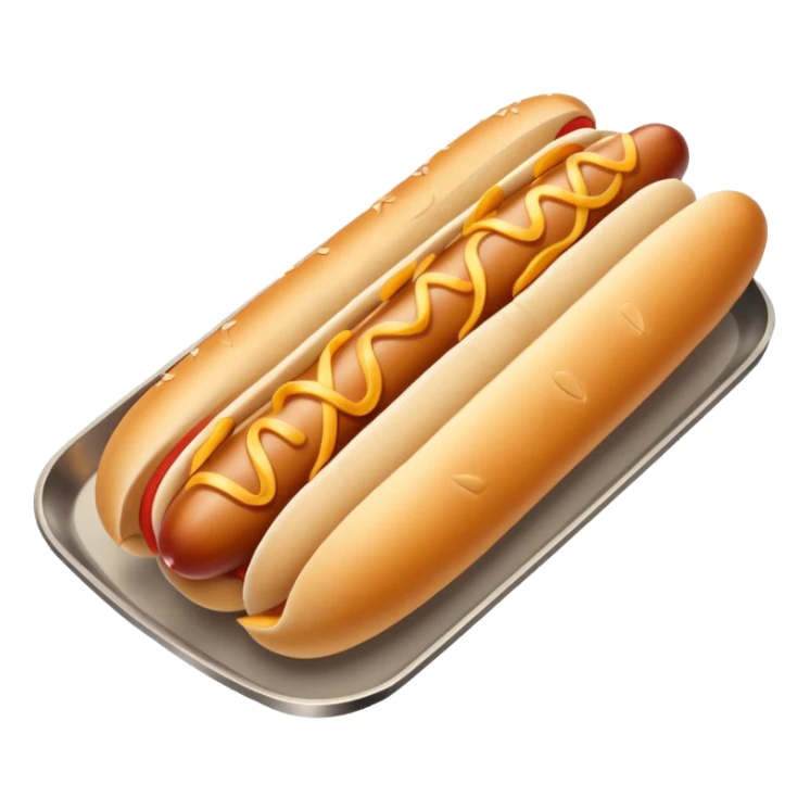 hot dog with french fries on a tray sticker
