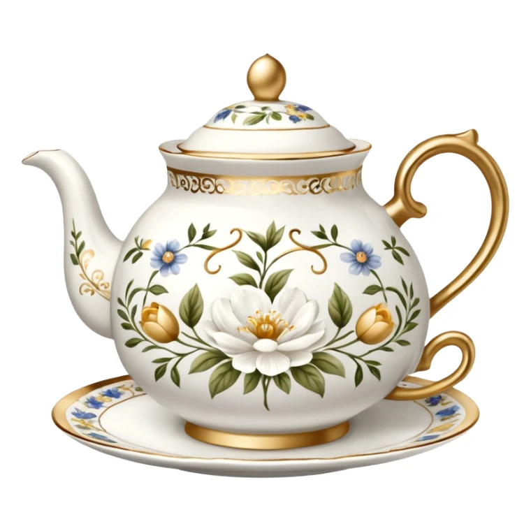 A teapot and teacup set for English afternoon tea. sticker