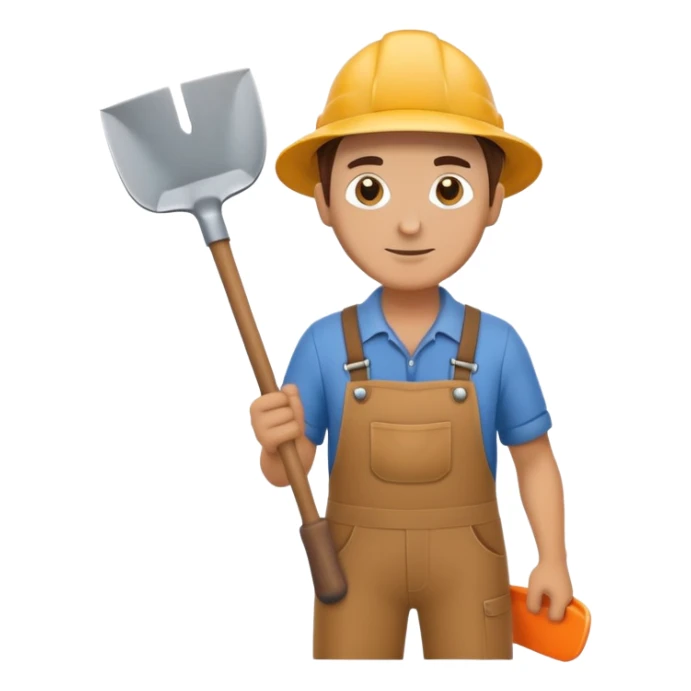 gardener with a shovel sticker