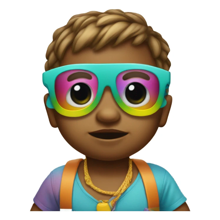 Baby wearing sunglasses sticker