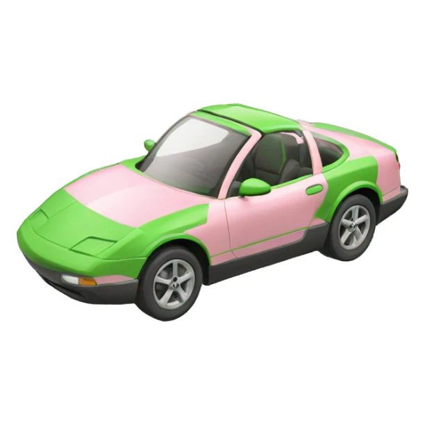 Soucoupe volante rose et verte sticker