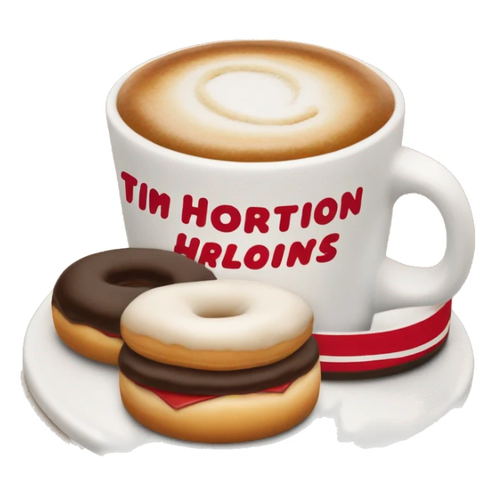 “Tim Hortons store with a red and white color scheme, featuring the classic Tim Hortons logo, a warm and welcoming design that represents a popular coffee and donut shop.” sticker