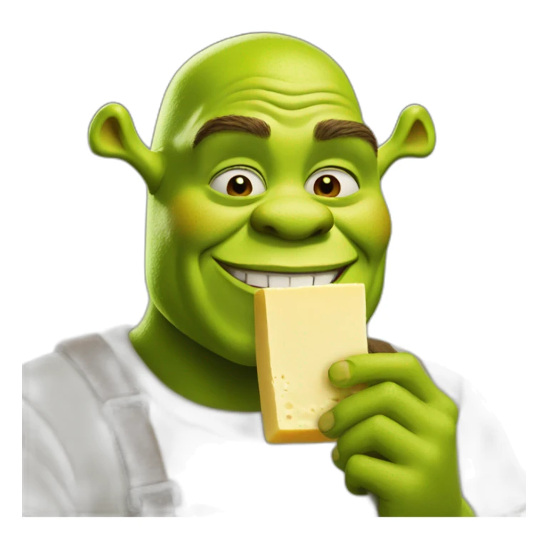 shrek eating tofu sticker