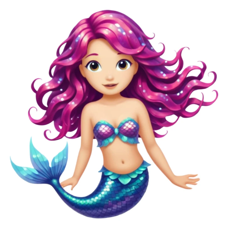 Glitter mermaid sticker
