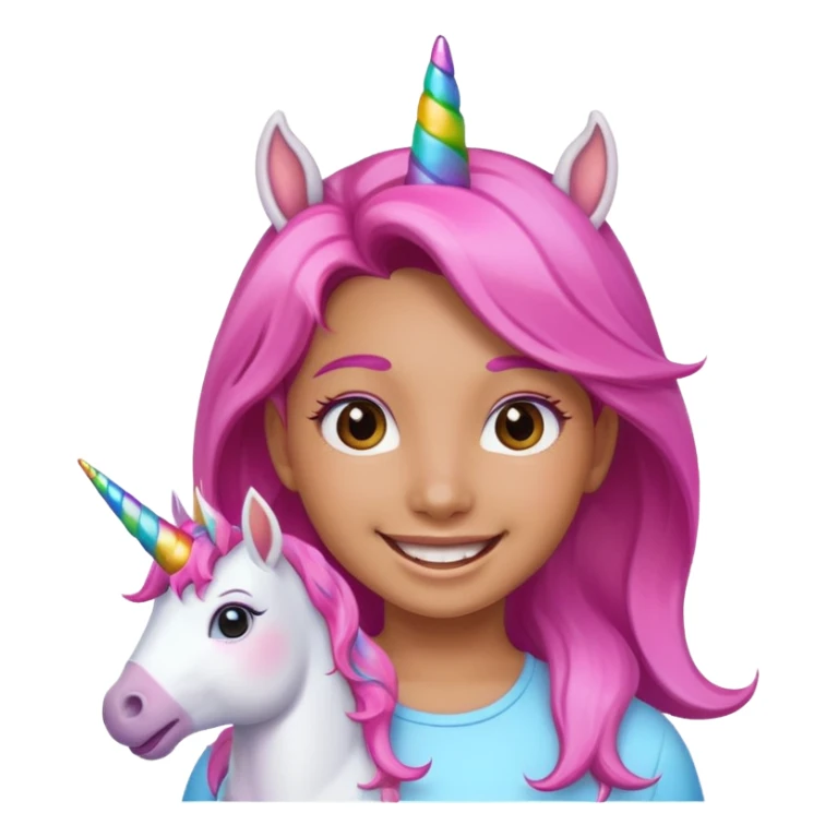 unicorn face scout girl sticker