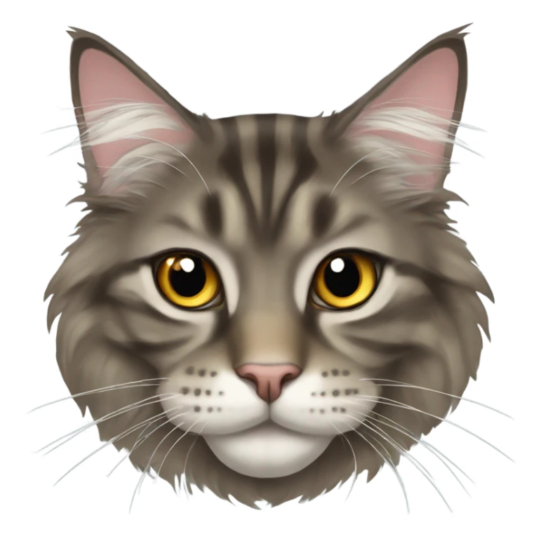 Maine Coon with slanted eyes sticker