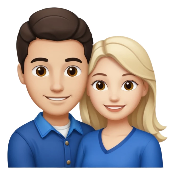 young Métis man and young white woman holding each other affectionately sticker