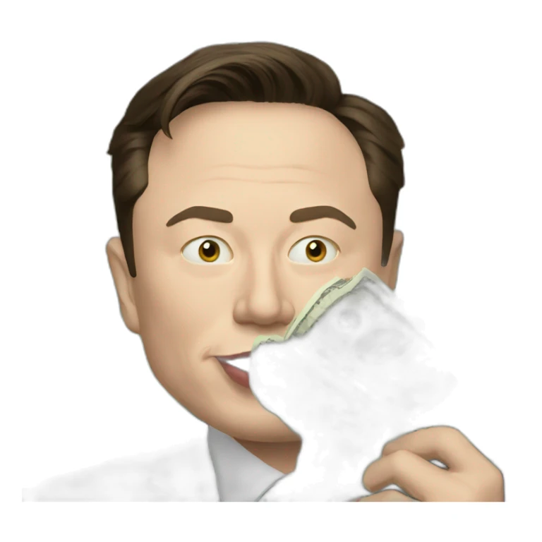 Elon musk eating money sticker