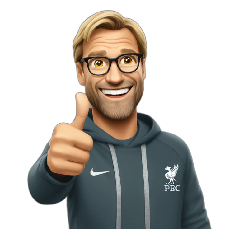 jurgen klopp thumb up sticker