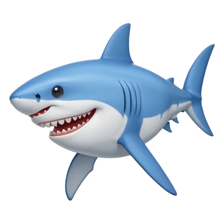 cartoonist blue shark wearing shirt sticker