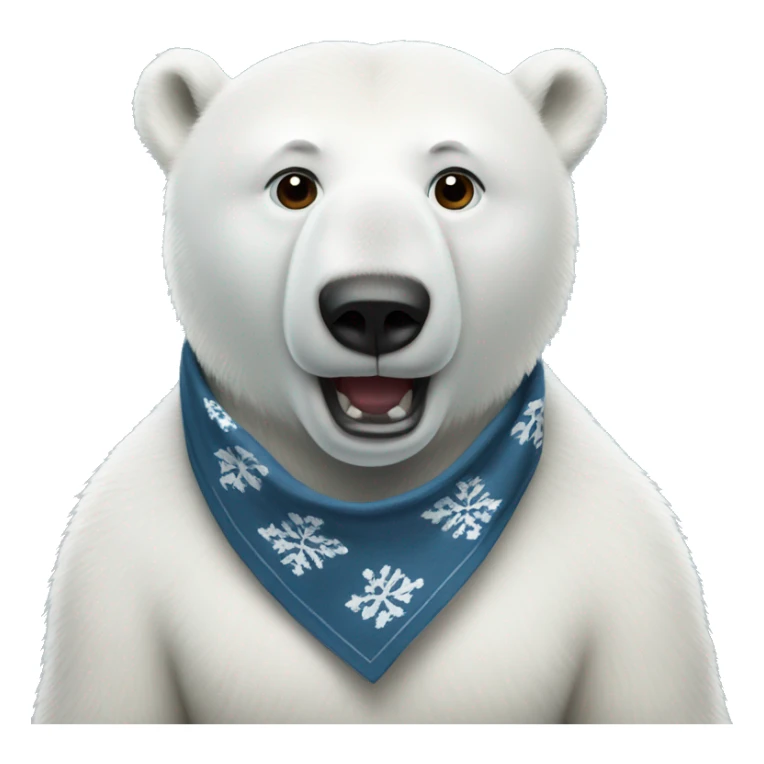 polar bear with a bandanna  sticker