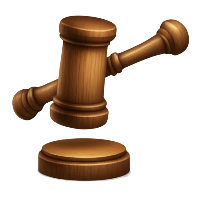 judge hammer of wood sticker