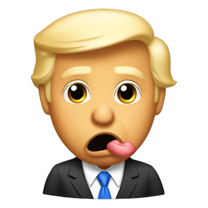 Donald Trump blowing kisses sticker