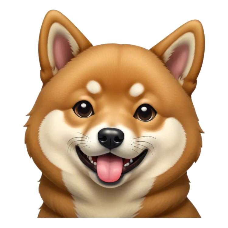 Black Shiba Inu with tongue out sticker