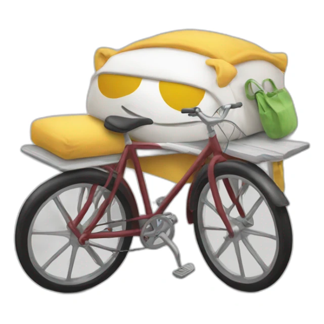 a Tee-shirt bed on a bike sticker