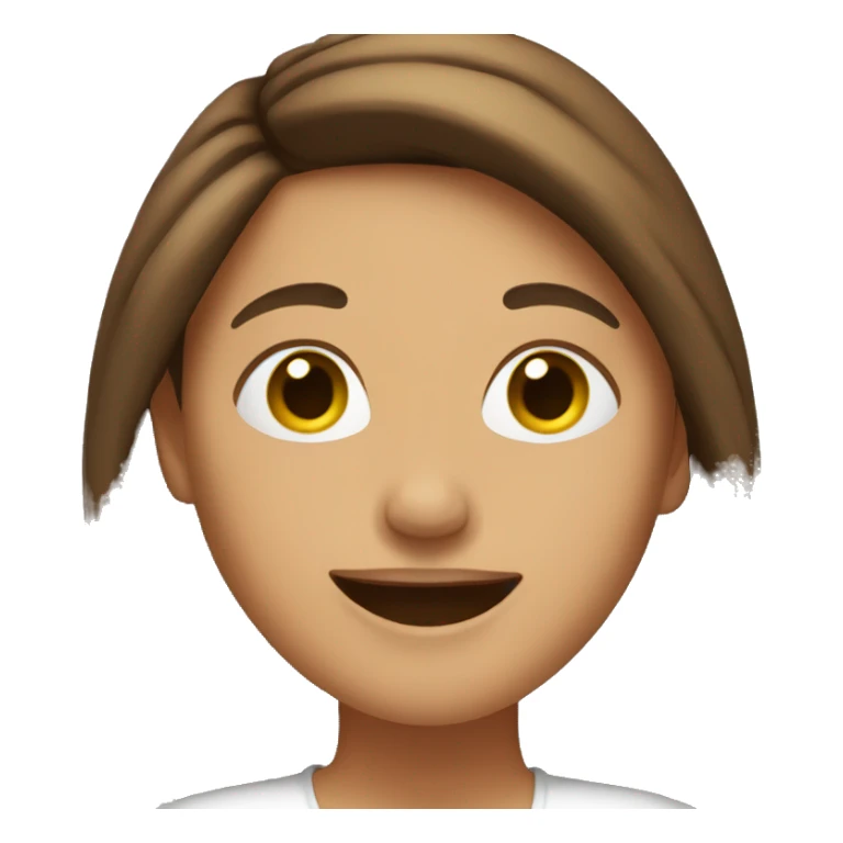 Dabing women, brown hair sticker