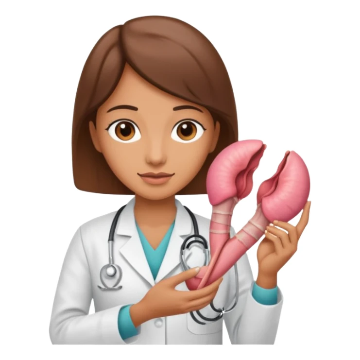 radiologist holding an image of the uterus sticker