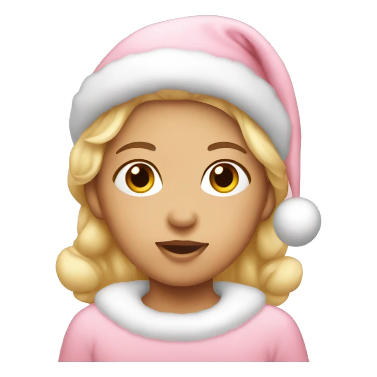 baby pink christmas emoji sticker