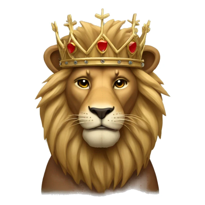 Lion wearing crown of thorns sticker