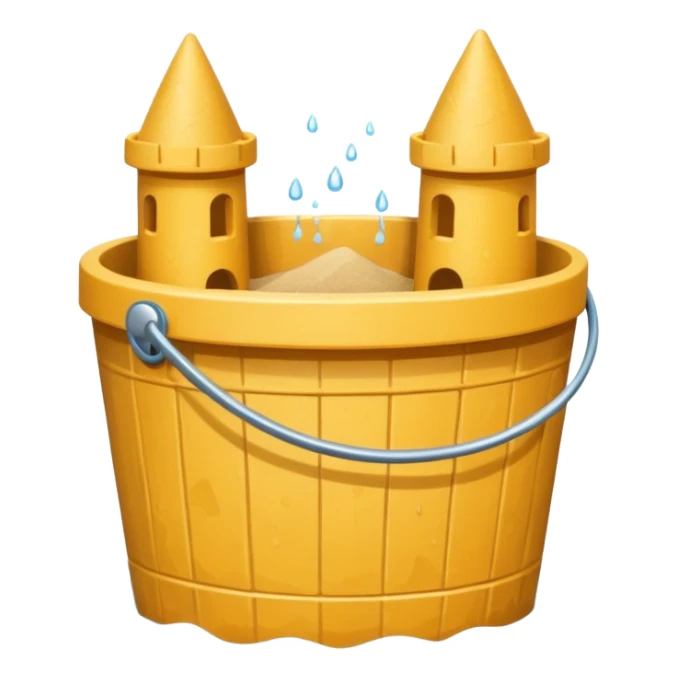 sand castle, Bucket-shaped castle sticker