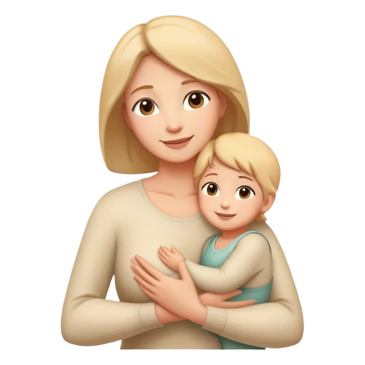 A mother figure with a warm and caring expression. She has a gentle smile, open arms, and a nurturing presence. Her posture is comforting, symbolizing love and protection sticker