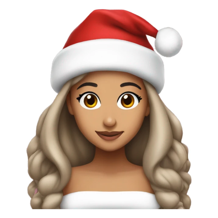 ariana grande wearing christmas hat sticker
