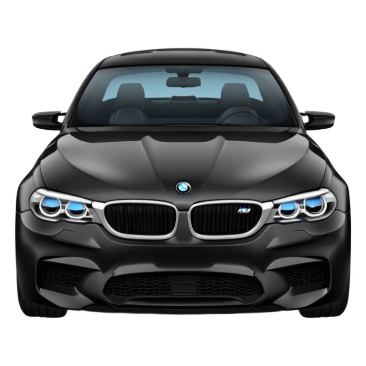Bmw m5 black with lights on night time sticker