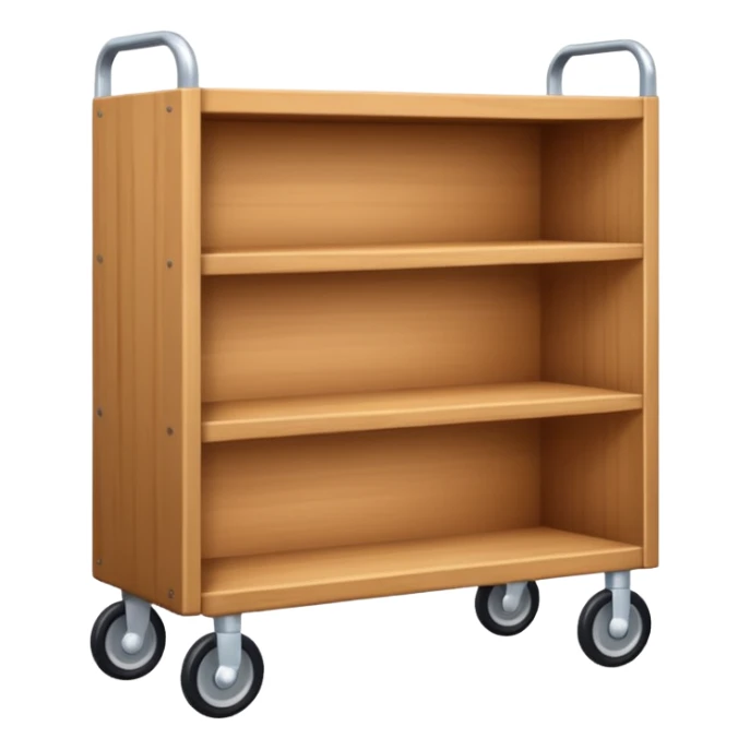 short wide bookshelf on wheels sticker