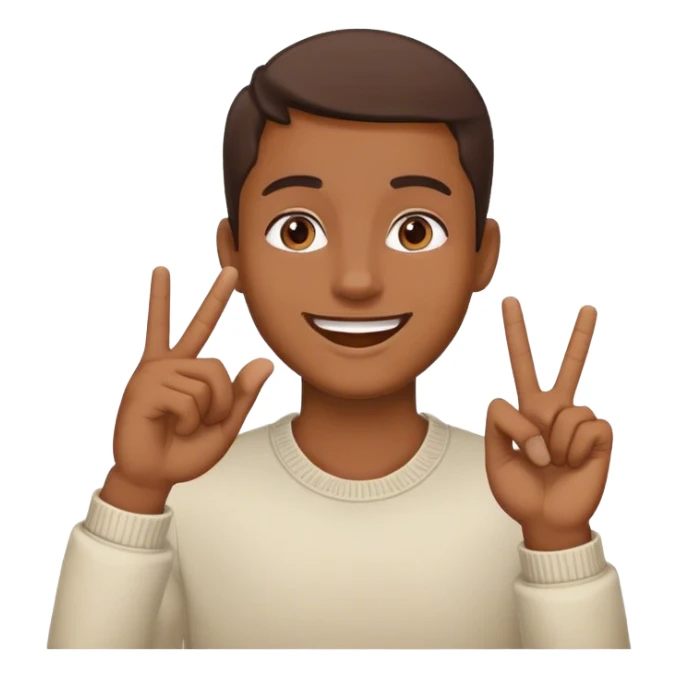 Emojis qui fait le signe ☝🏽 sur sa bouche  sticker