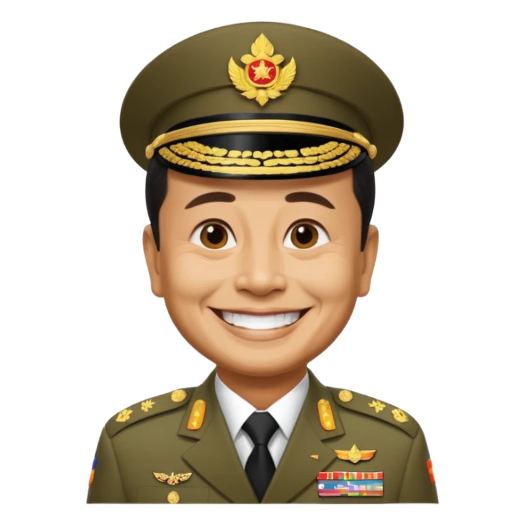 Thai military former dictator Prayut as emoji sticker