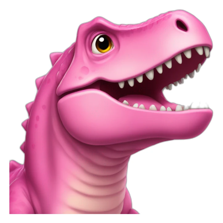 Un gros du dino tout mignon et tout rose  sticker