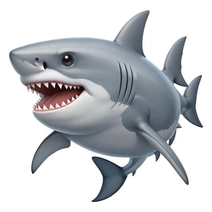 Shark with huge butt the middle finger sticker