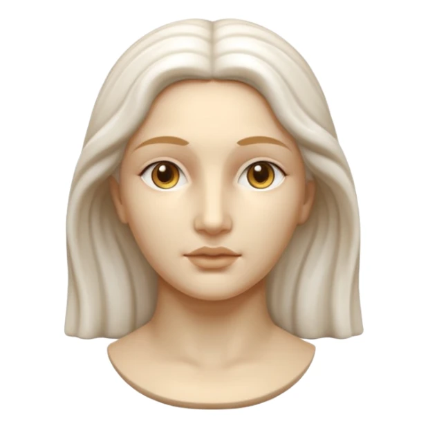 Marble style statue of woman face  sticker