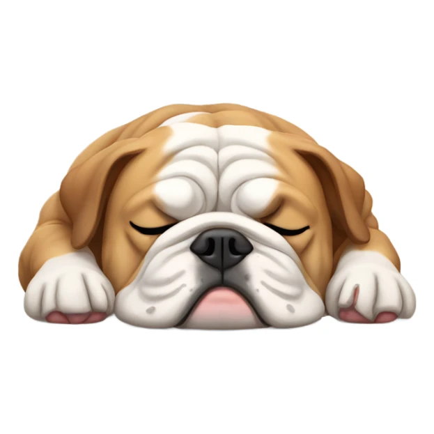 English Bulldog sleeping sticker