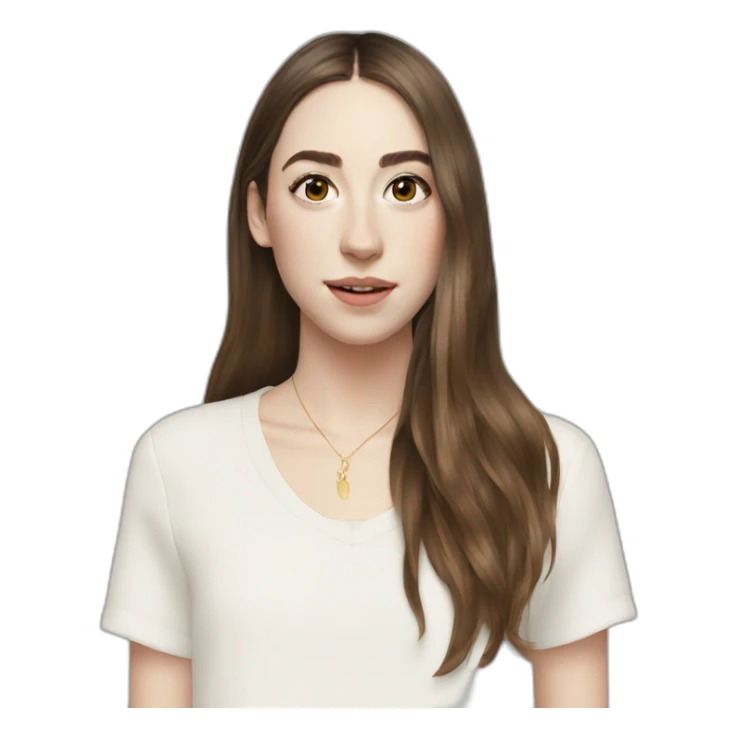 Alana Haim brown hair sticker